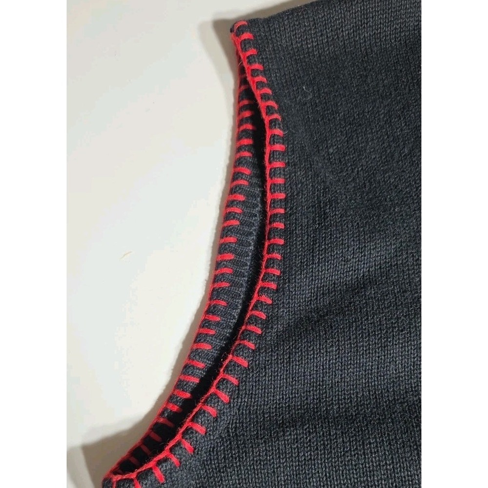 Vtg 90s Belle Pointe‎ L Sweater Vest School Teacher Classroom Knit Cardigan - Picture 7 of 8